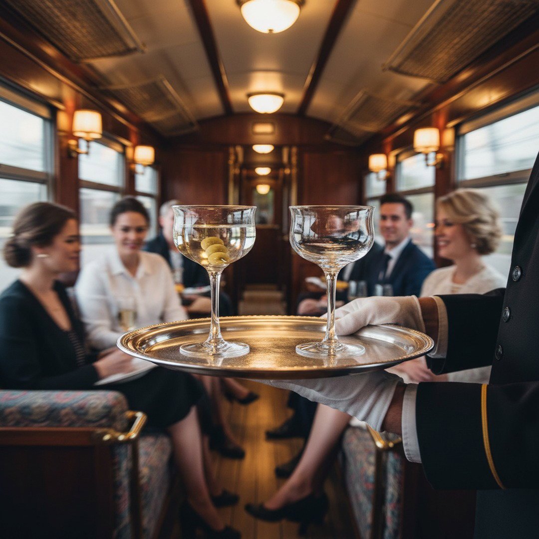 "20th Century Limited" 1938 Club Car Coupe Cocktail Glass, 2 - Piece Set (Gift Box Collection) - HISTORY COMPANY