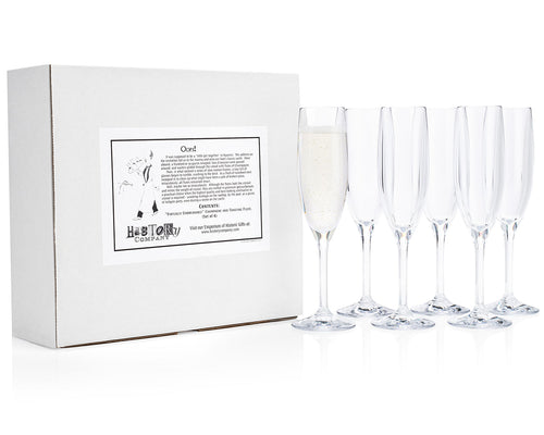 The Unbreakable Glassware Champagne and Toasting Flute 6-Piece Set (Gift Box Collection)