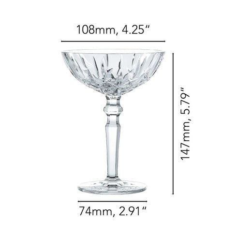 At Chez Paree 1933 “Chicago Nightclub” Cocktail Coupe Glass, Vintage - Inspired 2 - Piece Set (Gift Box Collection) - HISTORY COMPANY