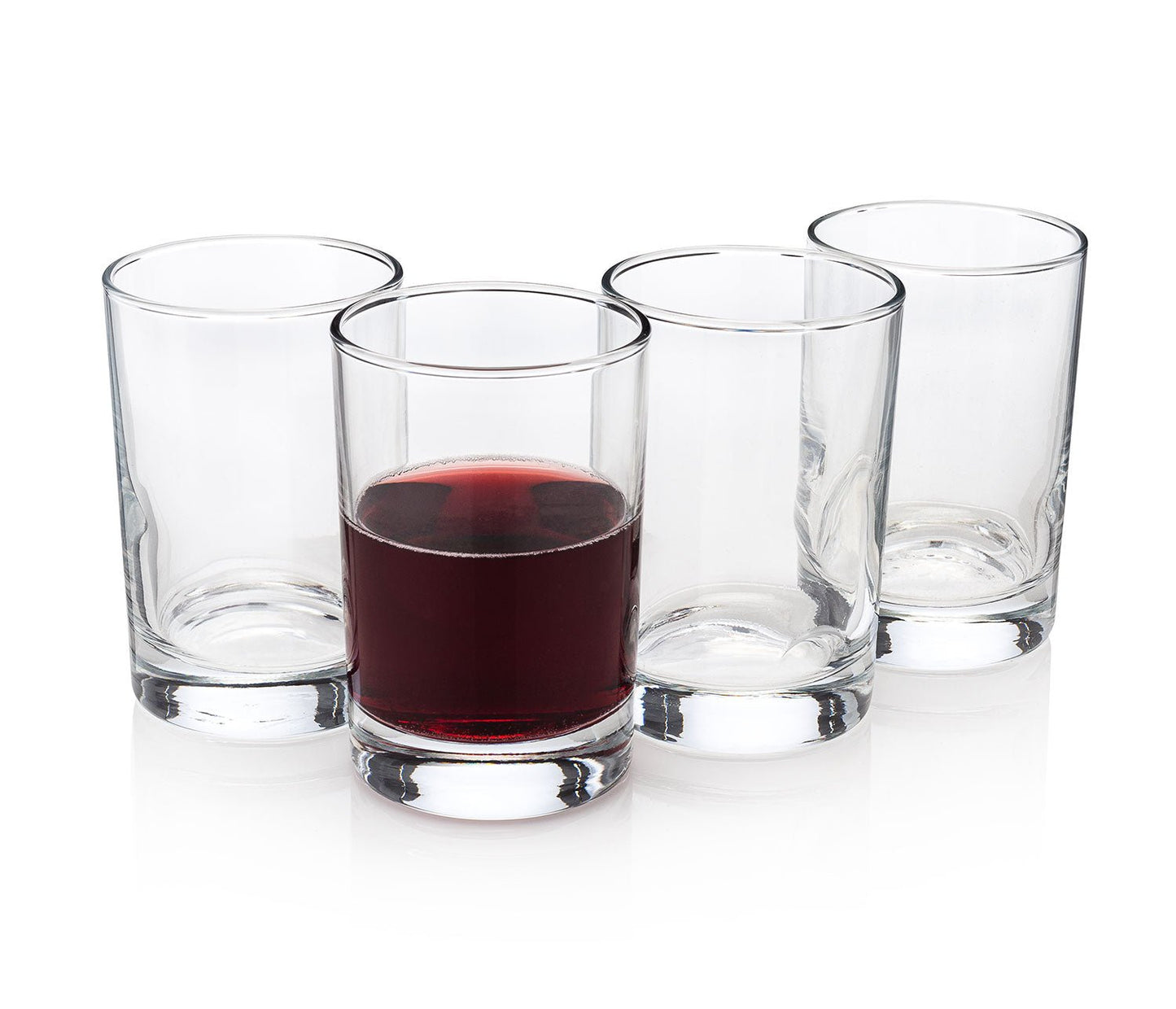 HISTORY COMPANY - Bàcaro di Veneto Rustic Italian Stemless Wine Glass, a 4-piece set handcrafted in traditional piccolo size.