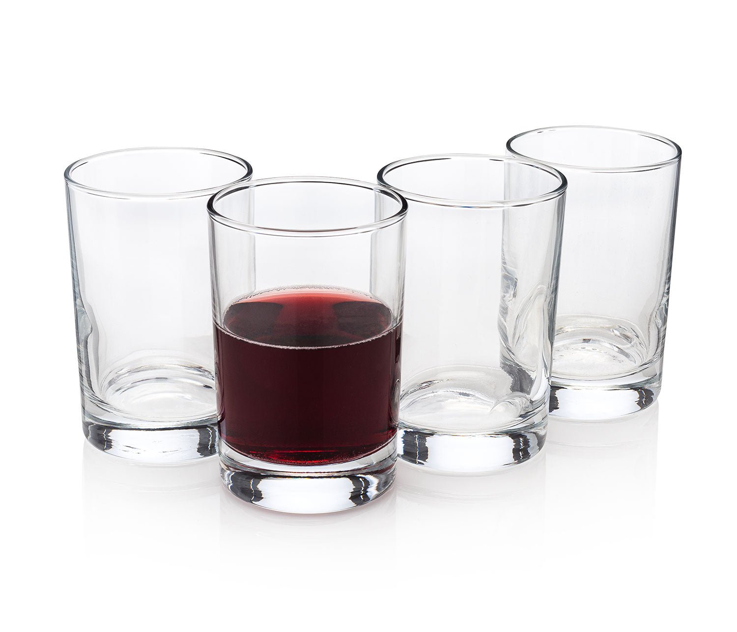 HISTORY COMPANY - Bàcaro di Veneto Rustic Italian Stemless Wine Glass, a 4-piece set handcrafted in traditional piccolo size.
