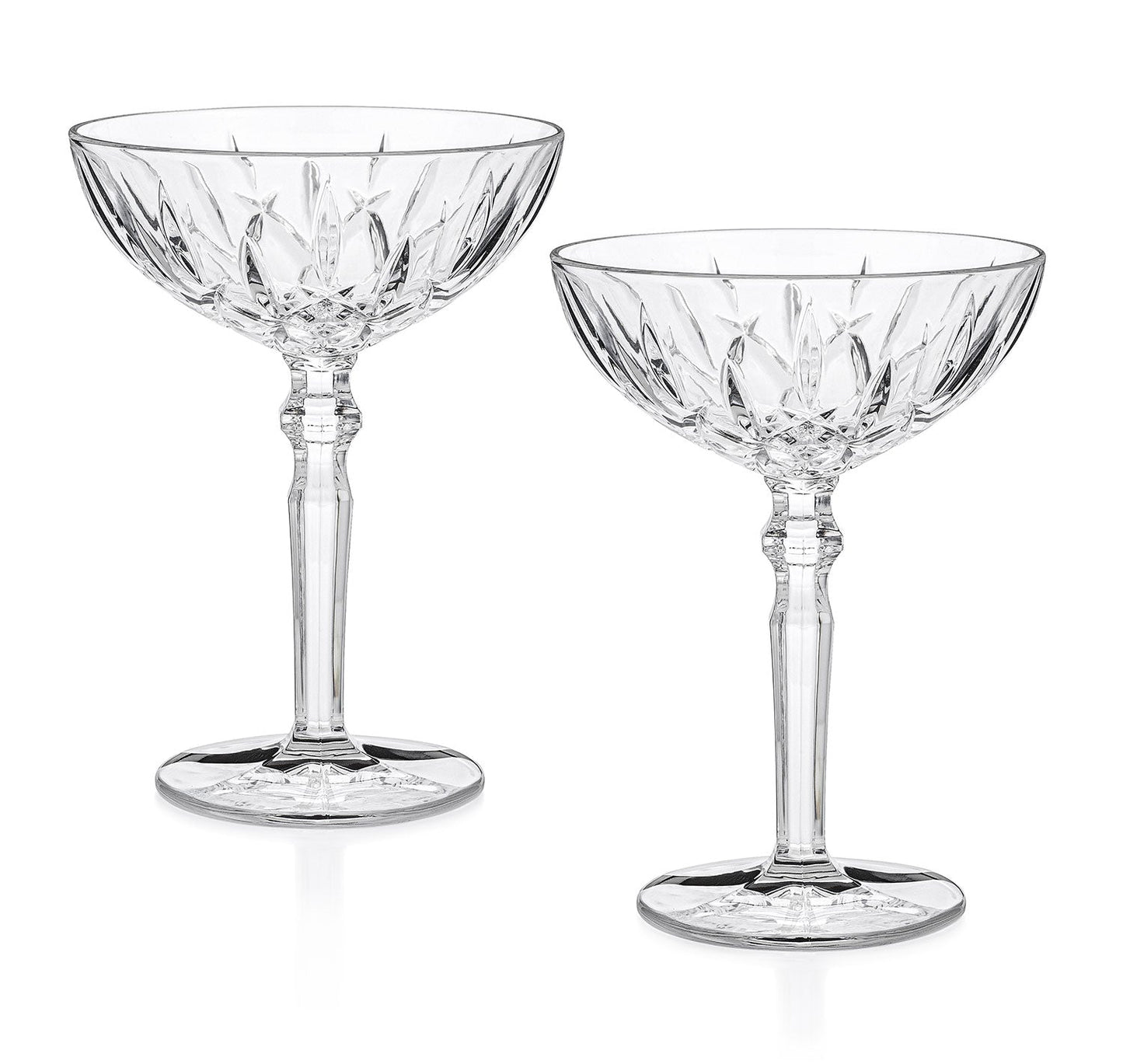 HISTORY COMPANY - At Chez Paree 1933 Cocktail Coupe Glass, a 2-piece set inspired by vintage Chicago nightclub elegance.