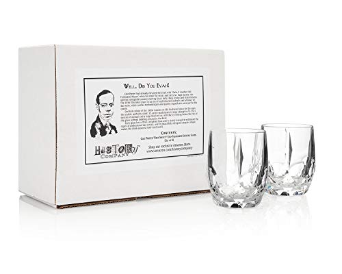 HISTORY COMPANY - A 2-piece set of Philadelphia High Society Rocks Glasses, blending vintage charm with modern cocktail elegance.
