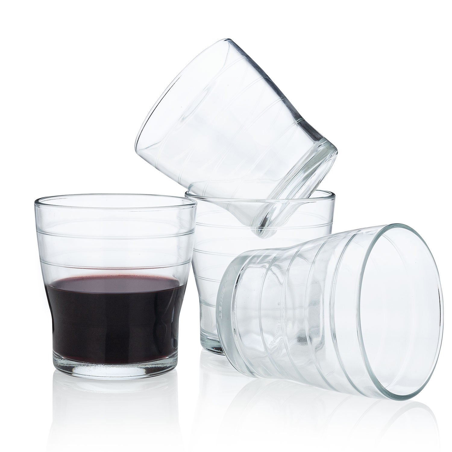 HISTORY COMPANY - Greek Taverna Stemless Wine Glass Set, a 4-piece collection inspired by the 'Siga Siga' slow life philosophy.