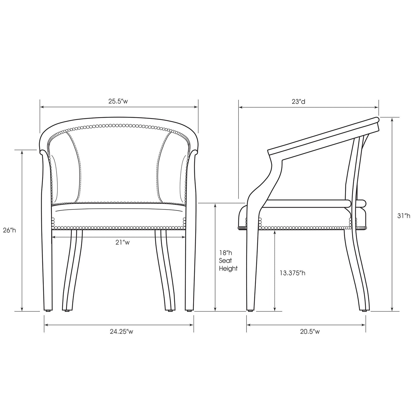 Greenwich Cocktail Chair. - HISTORY COMPANY