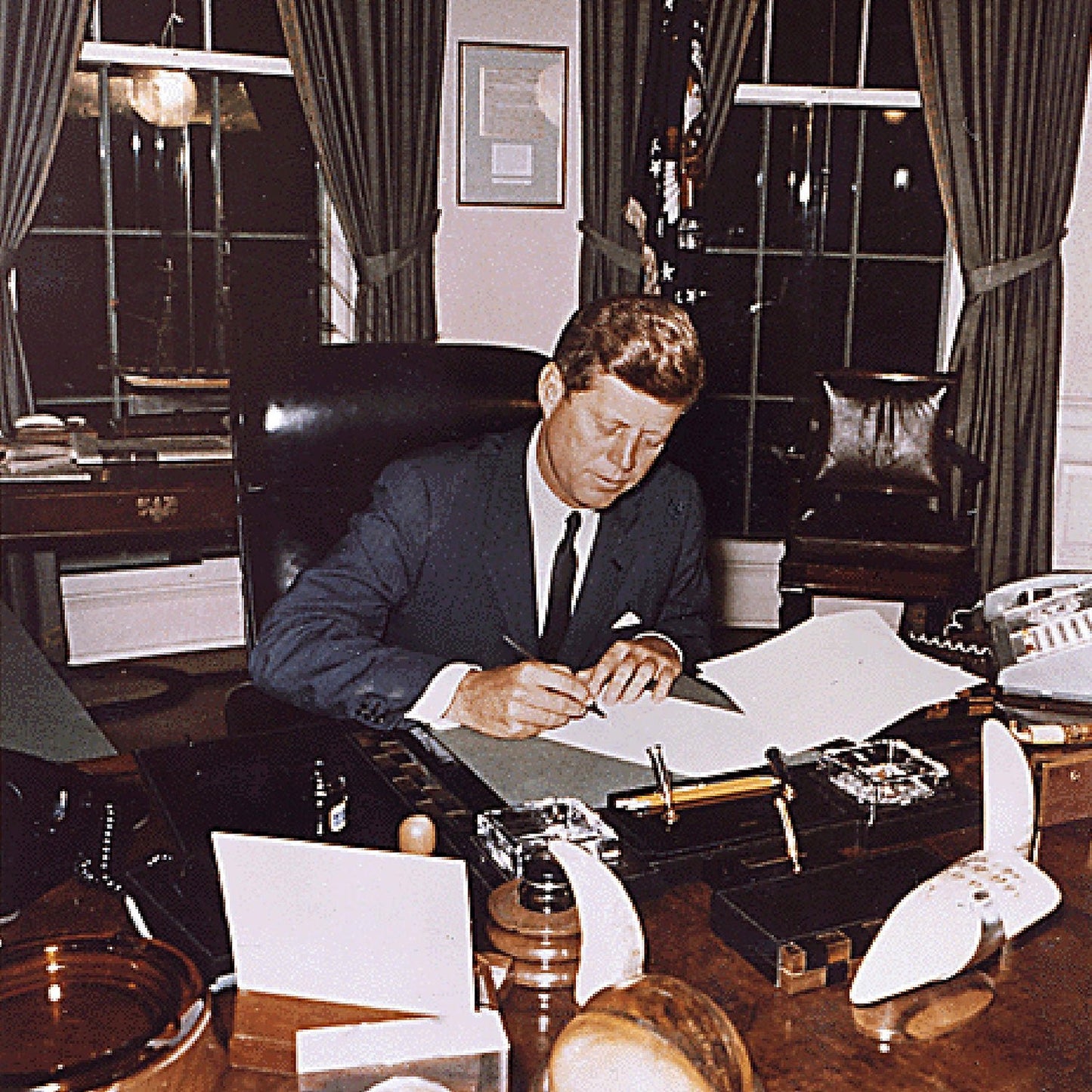 John F. Kennedy Oval Office Chair – Iconic Presidential Executive Chair - HISTORY COMPANY