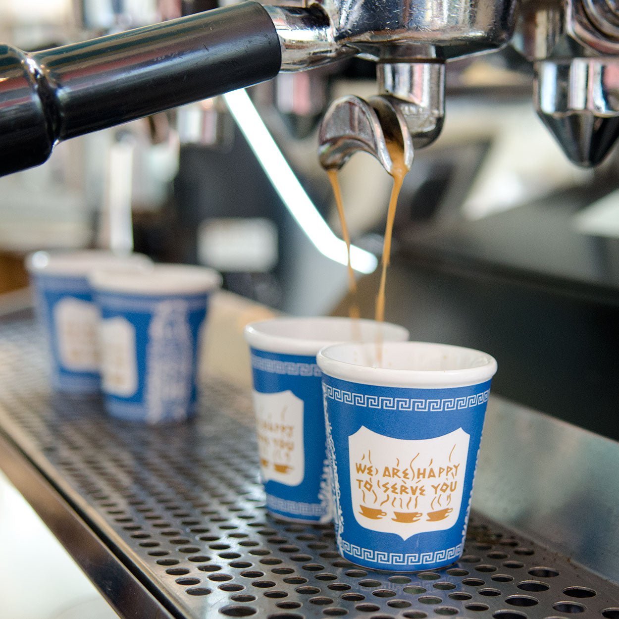 Original “Anthora” Coffee - to - Go Cups (Expresso - Size Ceramic Edition) Boxed Set of 4 - HISTORY COMPANY