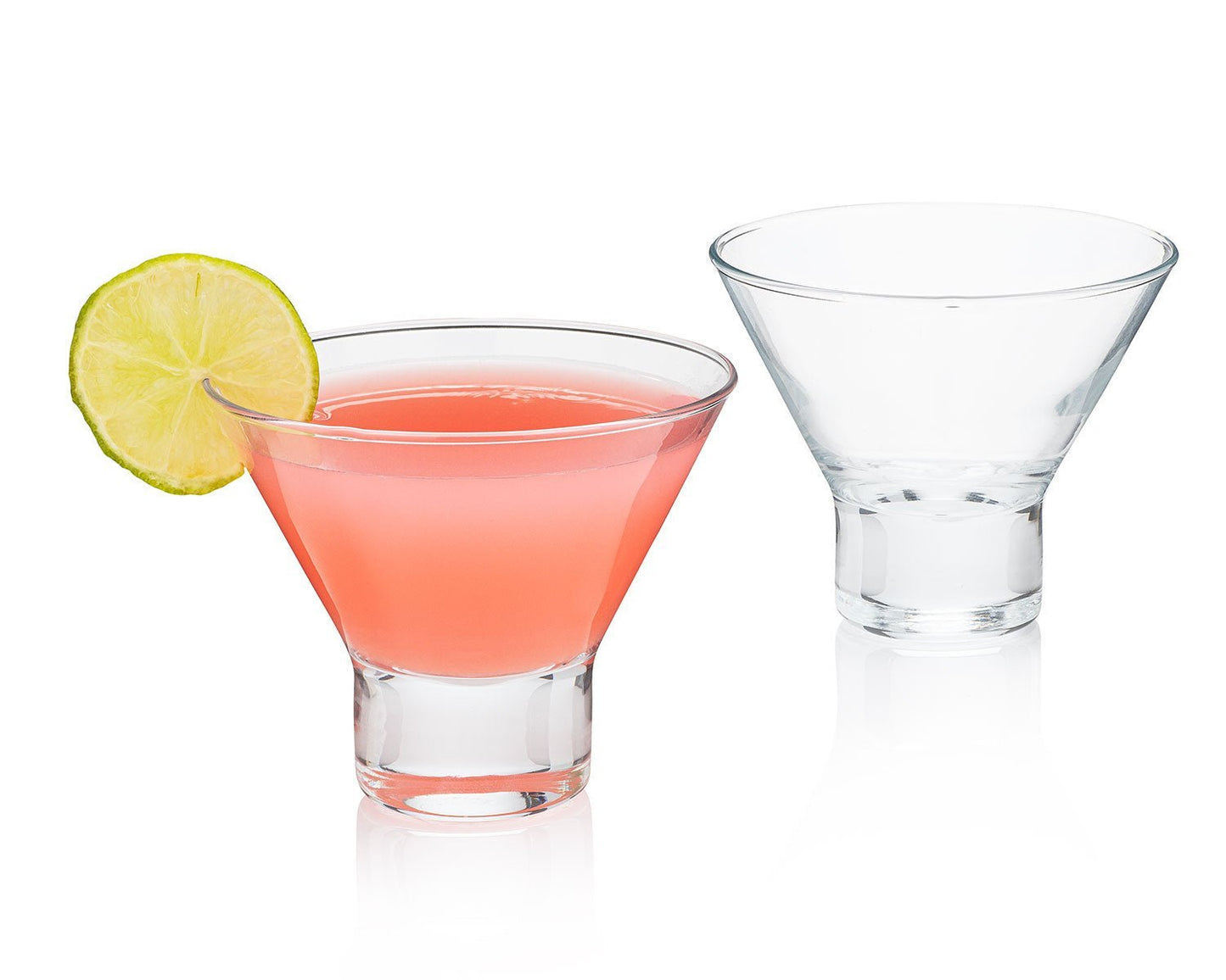 SS France “Bar de l’Atlantique” Stemless Martini Glass, 1962 Ocean Liner 2 - Piece Set (Gift Box Collection) - HISTORY COMPANY