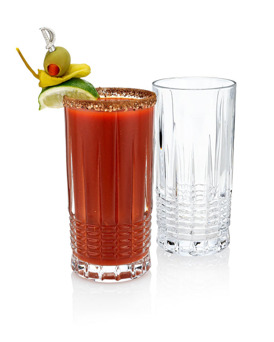 The All - Day Bloody Mary Glass – Inspired by the International Bar Flies, 2 - Piece Set (Gift Box Collection) - HISTORY COMPANY