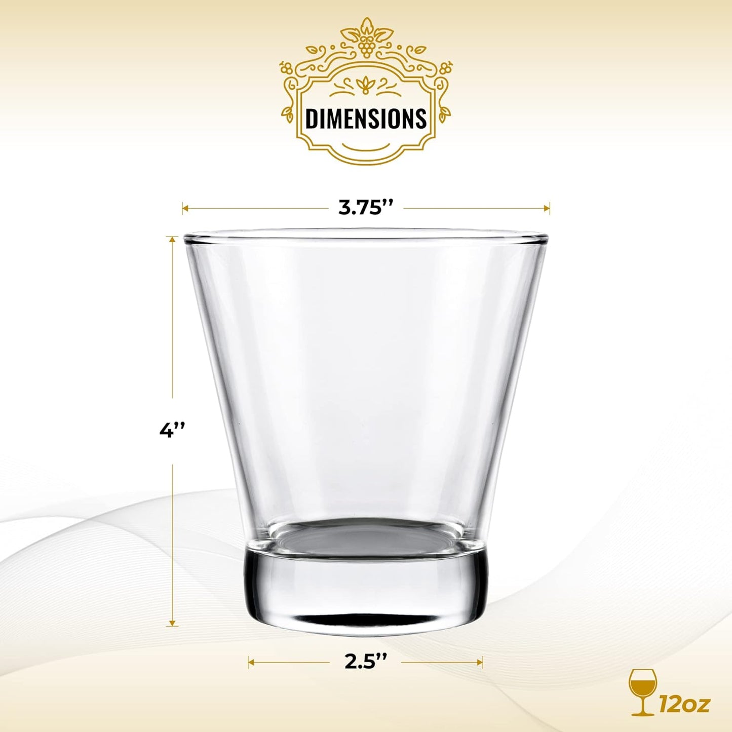 HISTORY COMPANY - Miami Beach Double Rocks Glasses, 2-Piece Set – Vintage-inspired whiskey & cocktail glasses.
