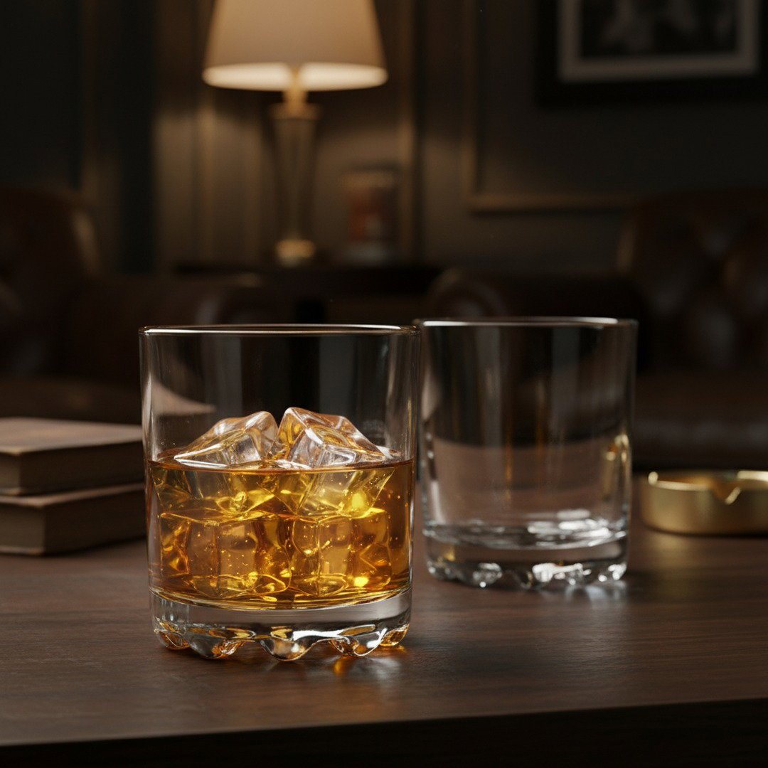 The “Tallulah” Whiskey Club Glass – for Bourbon, Scotch & Cocktails, 2 - Piece Set (Gift Box Collection) - HISTORY COMPANY