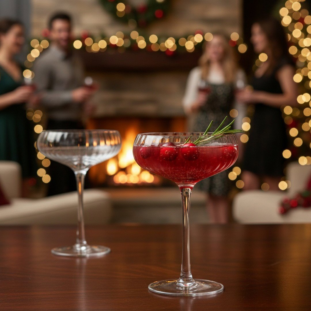 1940 El Morocco Crystal Cocktail Coupe - Inspired by the Legendary Nightclub, 2 - Piece Set (Gift Box Collection) - HISTORY COMPANY