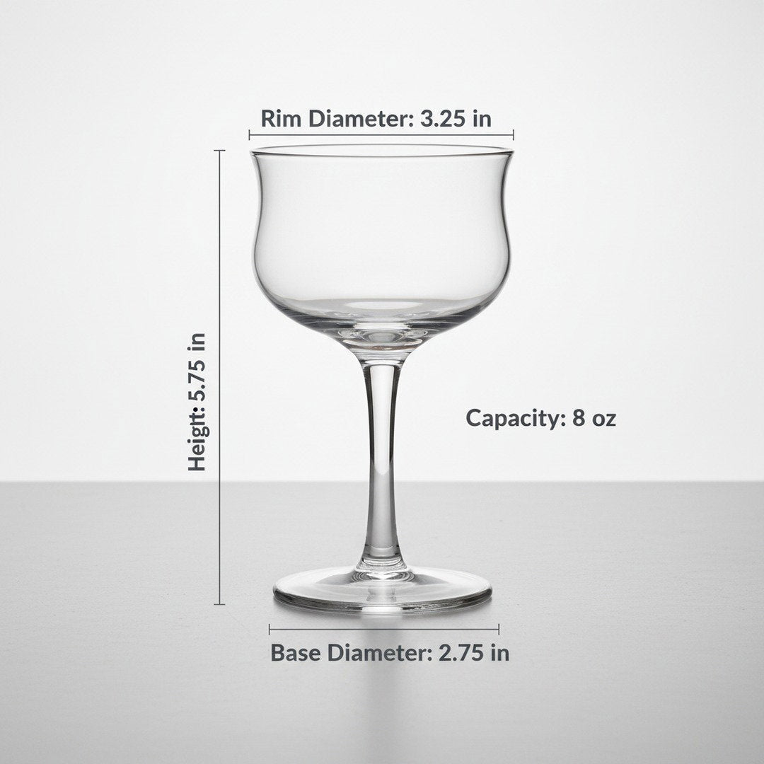 "20th Century Limited" 1938 Club Car Coupe Cocktail Glass, 2 - Piece Set (Gift Box Collection) - HISTORY COMPANY