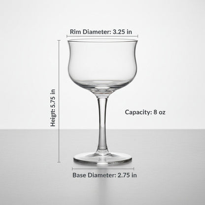 "20th Century Limited" 1938 Club Car Coupe Cocktail Glass, 2 - Piece Set (Gift Box Collection) - HISTORY COMPANY