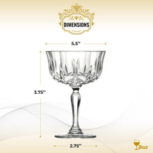 Load image into Gallery viewer, Newport “Social Season” Crystal Cocktail Coupe Glass 2-Piece Set (Gift Box Collection)