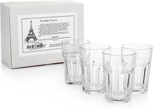 Load image into Gallery viewer, French Bistro Tempered Water Glass (All-Purpose Drinking Tumbler), 4-Piece Set