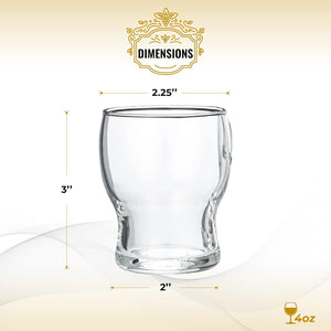 “The Stackable Taster” Multipurpose Tasting Glass, 4-Piece Set, Use for Miniature Cocktails, Snaquiris, Espressos, Tequila Shots, etc. (Gift Box Collection)