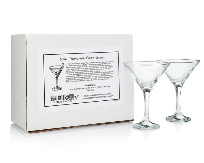Bartender-Selected, Best-Designed Glass for the Ice-Cold Martini Experience 2-Piece Set