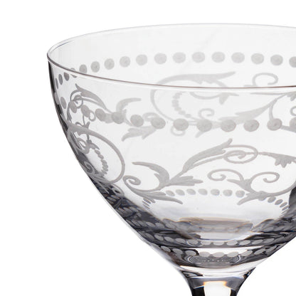 A Cole Porter “Opening Night” Crystal Champagne Cocktail Coupe, 2 - Piece Set (Gift Box Collection) - HISTORY COMPANY