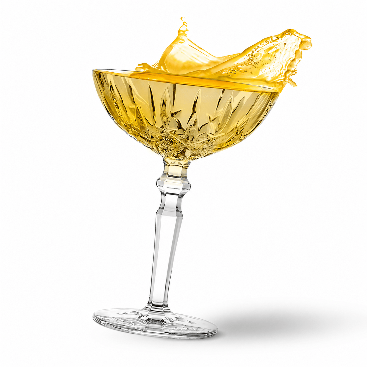 Two-piece cocktail coupe gift set for formal entertaining