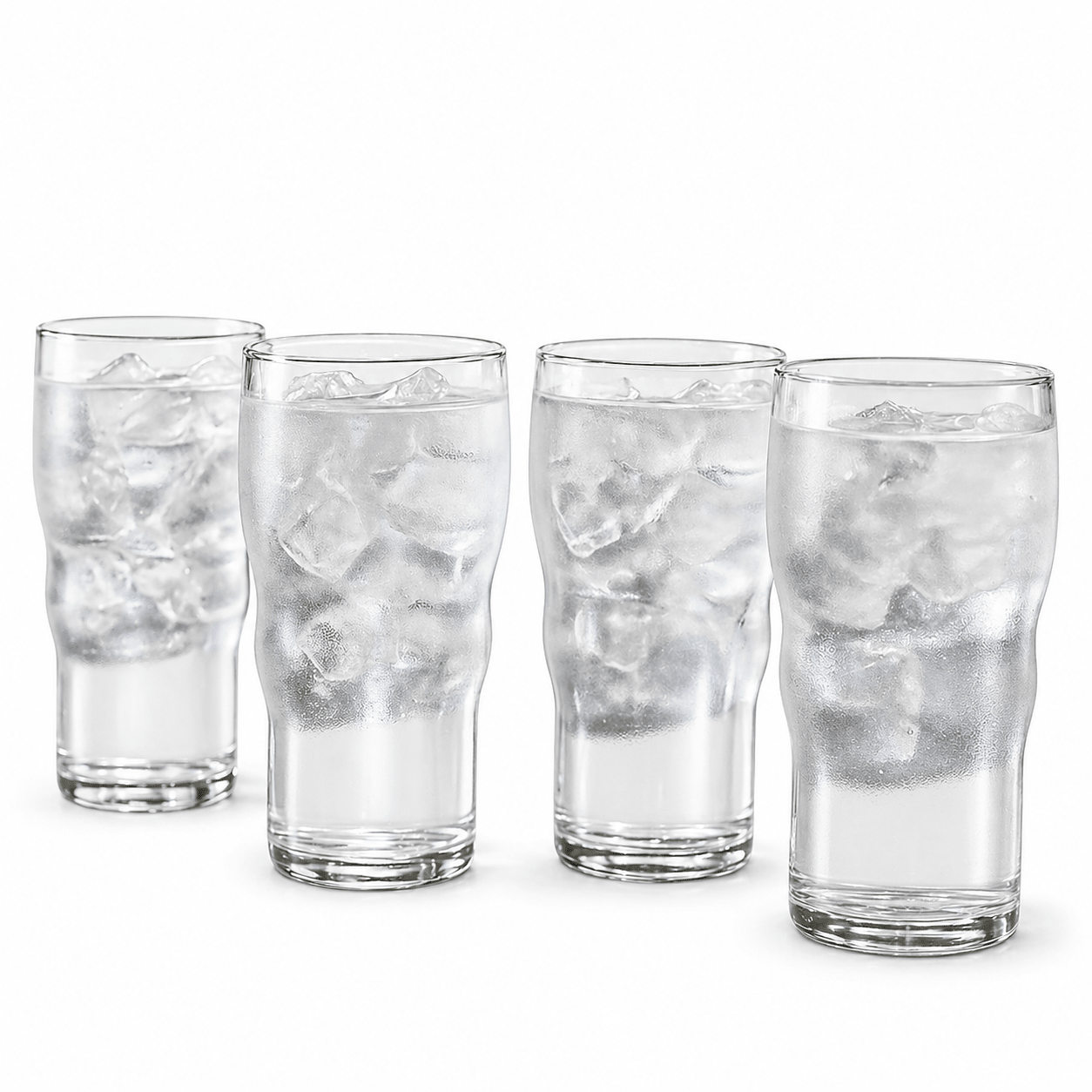 Authentic 1950s New Jersey Diner Water Glasses – Set of 4 Retro Tumblers (Gift Box Collection) - HISTORY COMPANY