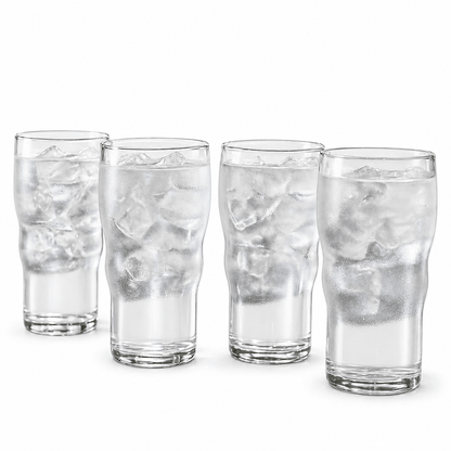 Authentic 1950s New Jersey Diner Water Glasses – Set of 4 Retro Tumblers (Gift Box Collection) - HISTORY COMPANY