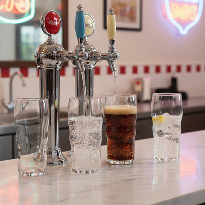 Authentic 1950s New Jersey Diner Water Glasses – Set of 4 Retro Tumblers (Gift Box Collection) - HISTORY COMPANY