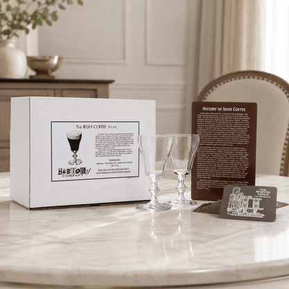 Authentic Irish Coffee Glass – San Francisco Classic 2 - Piece Set (Gift Box Collection) - HISTORY COMPANY