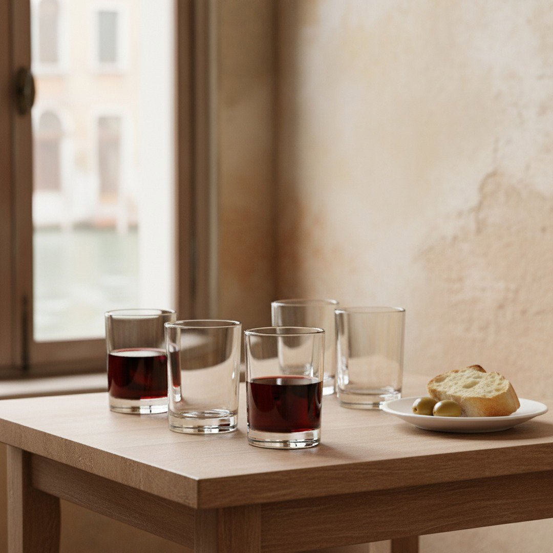 Bàcaro di Veneto "Piccolo - Size" Italian Stemless Wine Glass, 4 - Piece Set (Gift Box Collection) - HISTORY COMPANY