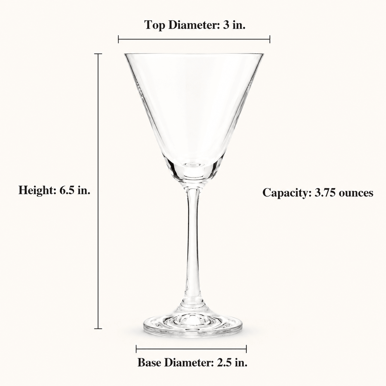 Bijou Petite Martini Glass – Crafted in Crystal, 2 - Piece Set (Gift Box Collection) - HISTORY COMPANY
