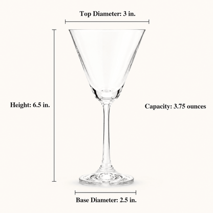 Bijou Petite Martini Glass – Crafted in Crystal, 2 - Piece Set (Gift Box Collection) - HISTORY COMPANY