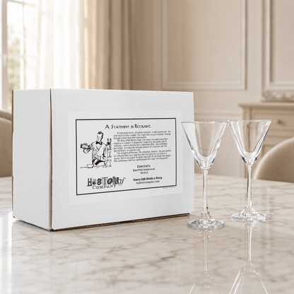 Bijou Petite Martini Glass – Crafted in Crystal, 2 - Piece Set (Gift Box Collection) - HISTORY COMPANY