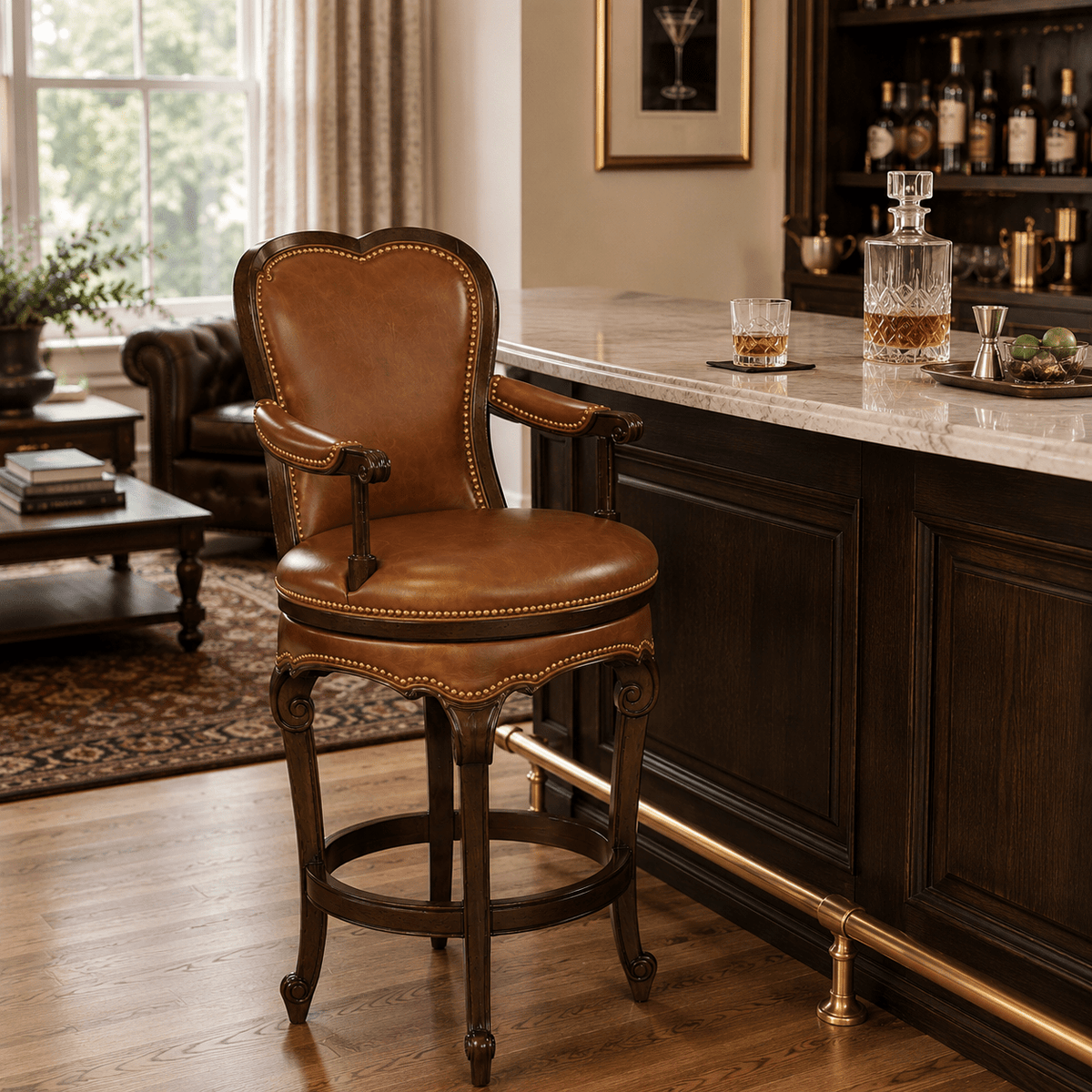 Brasserie Swivel Bar Stool. - HISTORY COMPANY