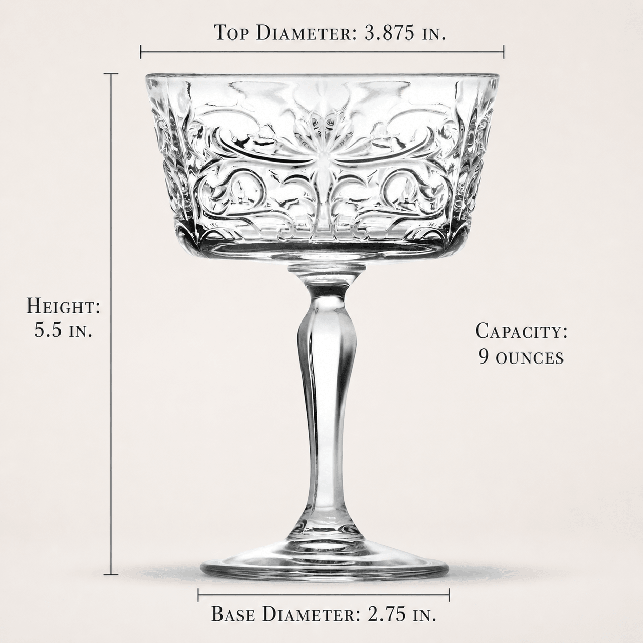 "Buck’s Club" British Gentlemen's Crystal Cocktail Glass 2 - Piece Set (Gift Box Collection) - HISTORY COMPANY