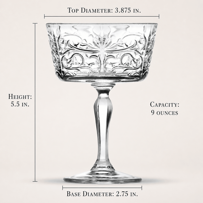 "Buck’s Club" British Gentlemen's Crystal Cocktail Glass 2 - Piece Set (Gift Box Collection) - HISTORY COMPANY