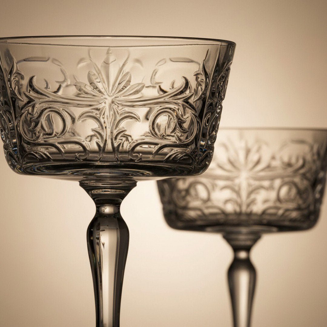 "Buck’s Club" British Gentlemen's Crystal Cocktail Glass 2 - Piece Set (Gift Box Collection) - HISTORY COMPANY