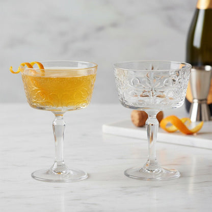 "Buck’s Club" British Gentlemen's Crystal Cocktail Glass 2 - Piece Set (Gift Box Collection) - HISTORY COMPANY