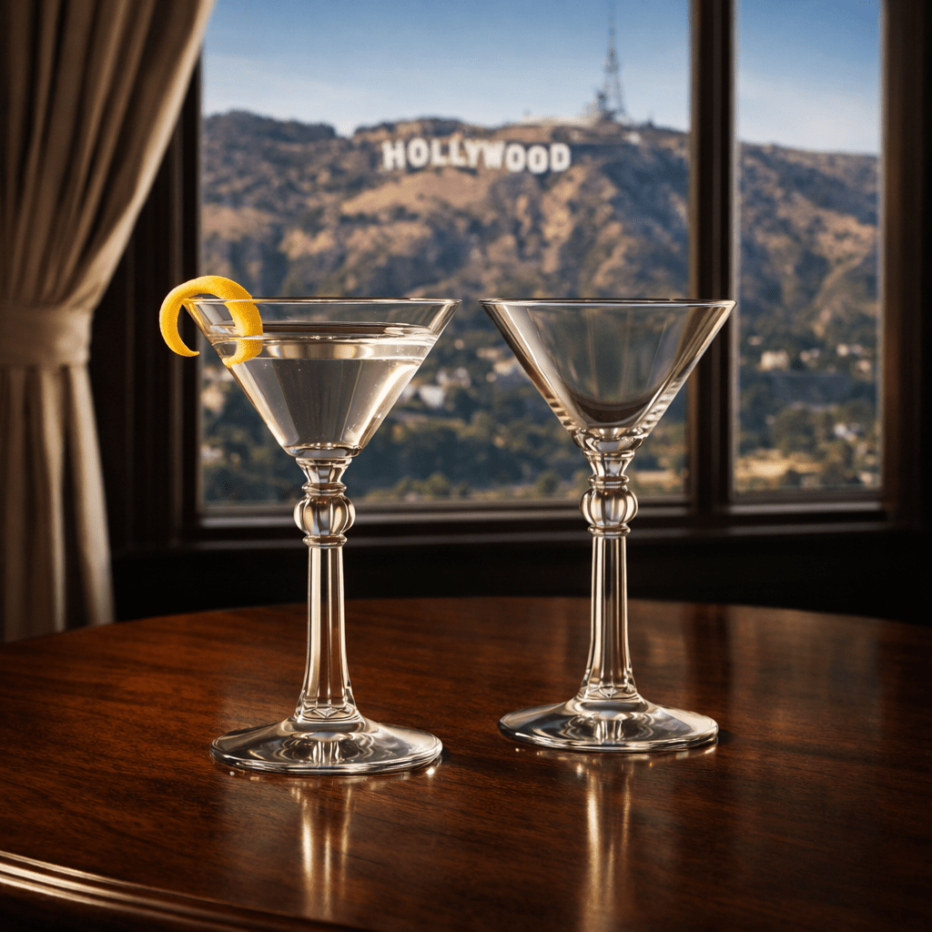 “Charles Butterworth” 1937 Hollywood Martini Glass, 2 - Piece Set (Gift Box Collection) - HISTORY COMPANY