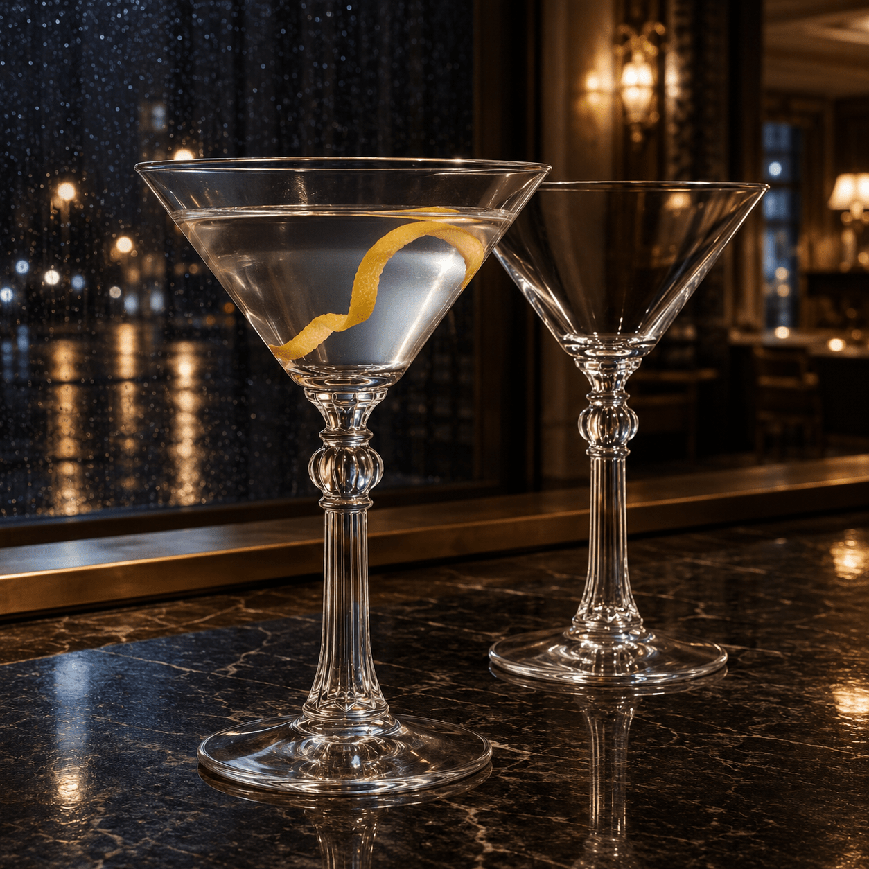 “Charles Butterworth” 1937 Hollywood Martini Glass, 2 - Piece Set (Gift Box Collection) - HISTORY COMPANY