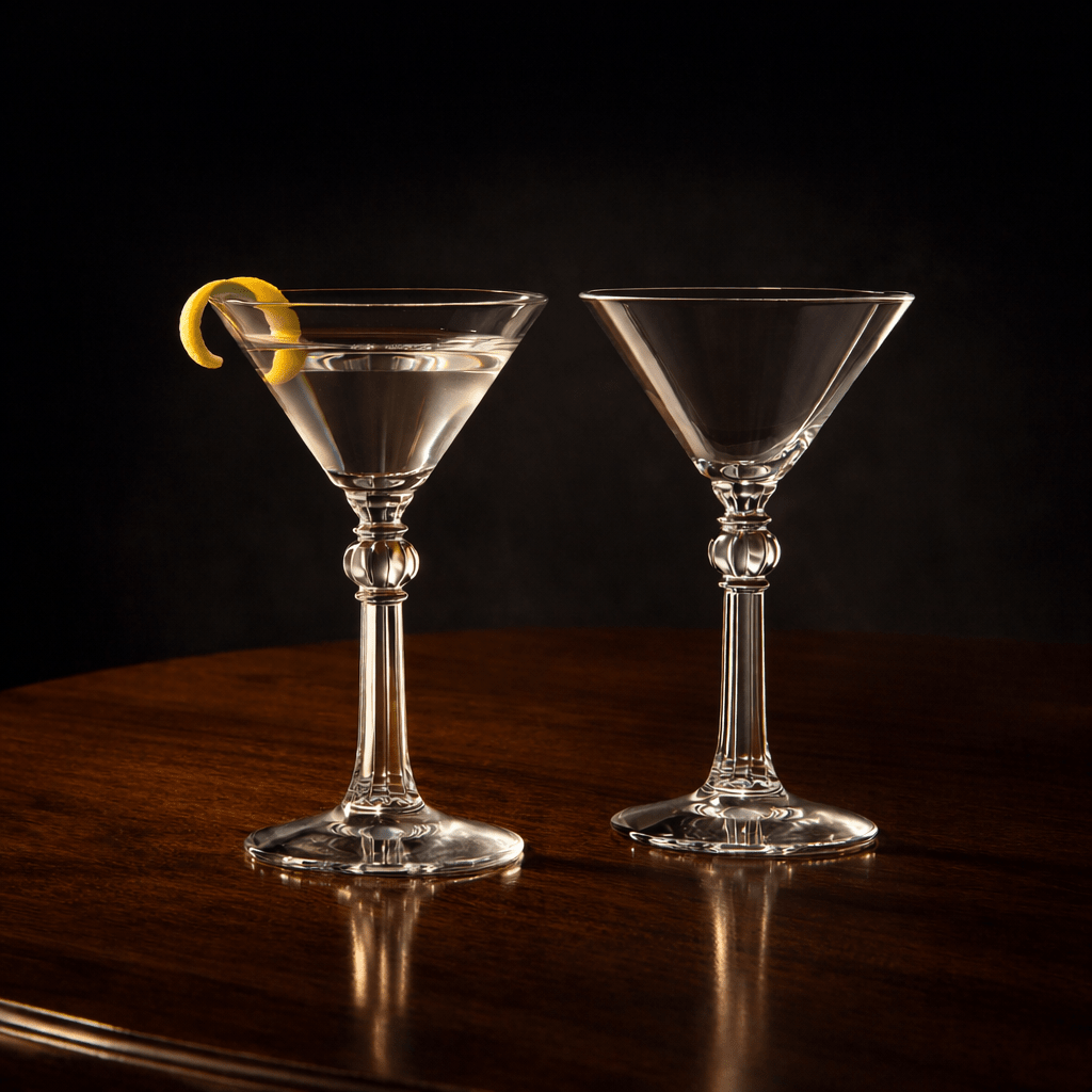 “Charles Butterworth” 1937 Hollywood Martini Glass, 2 - Piece Set (Gift Box Collection) - HISTORY COMPANY