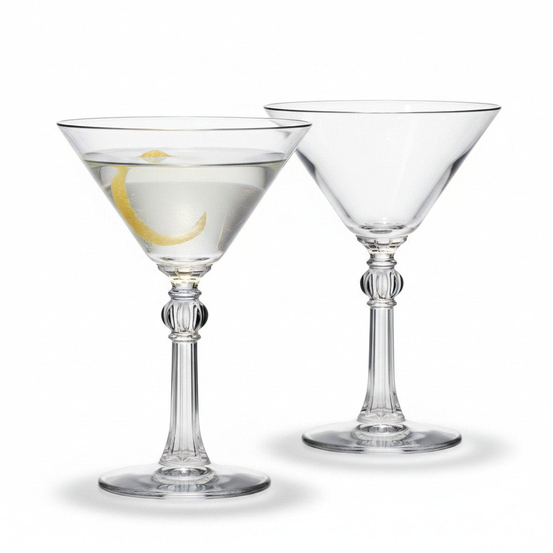“Charles Butterworth” 1937 Hollywood Martini Glass, 2 - Piece Set (Gift Box Collection) - HISTORY COMPANY