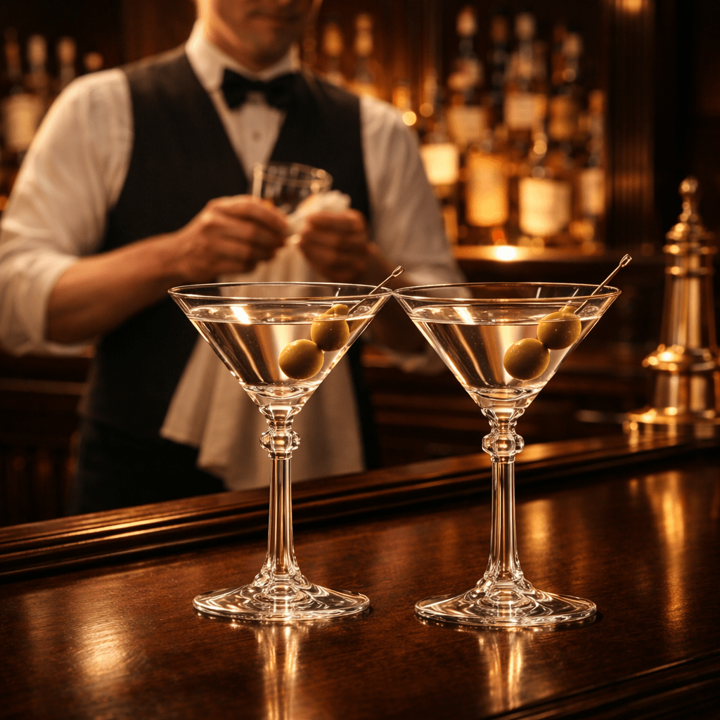 “Charles Butterworth” 1937 Hollywood Martini Glass, 2 - Piece Set (Gift Box Collection) - HISTORY COMPANY