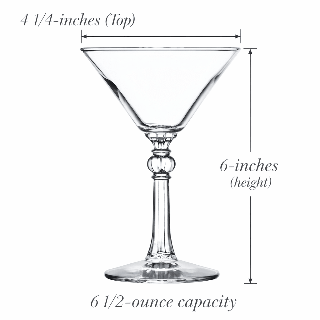 “Charles Butterworth” 1937 Hollywood Martini Glass, 2 - Piece Set (Gift Box Collection) - HISTORY COMPANY