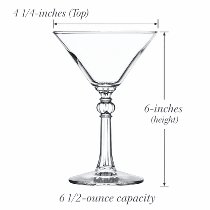 “Charles Butterworth” 1937 Hollywood Martini Glass, 2 - Piece Set (Gift Box Collection) - HISTORY COMPANY