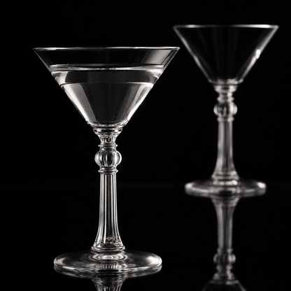 “Charles Butterworth” 1937 Hollywood Martini Glass, 2 - Piece Set (Gift Box Collection) - HISTORY COMPANY
