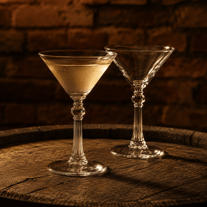 “Charles Butterworth” 1937 Hollywood Martini Glass, 2 - Piece Set (Gift Box Collection) - HISTORY COMPANY