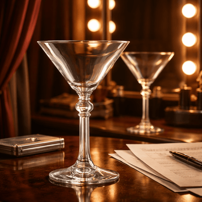 “Charles Butterworth” 1937 Hollywood Martini Glass, 2 - Piece Set (Gift Box Collection) - HISTORY COMPANY