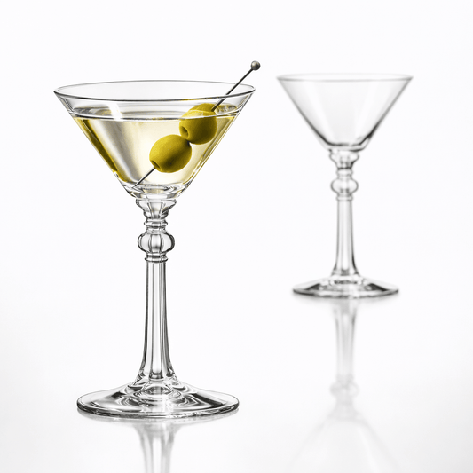 “Charles Butterworth” 1937 Hollywood Martini Glass, 2 - Piece Set (Gift Box Collection) - HISTORY COMPANY