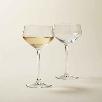Chasen’s of Hollywood "Celebrity - Inspired" Cocktail Coupe Glass 2 - Piece Set Crafted in Crystal (Gift Box Collection) - HISTORY COMPANY