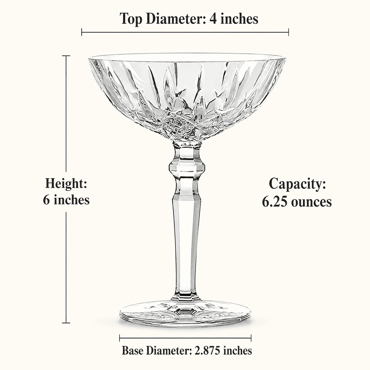 “Chez Paree” 1933 Chicago Cocktail Coupe, Nightclub Edition, 2-Piece Set (Gift Box Collection) - HISTORY COMPANY